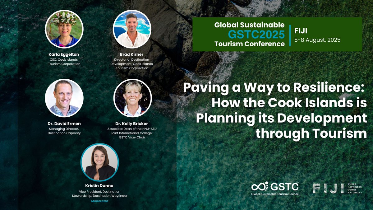 ⏰ Happening next week!
The GSTC2025 Global Sustainable Tourism Conference is almost here — taking place 5–8 August at the Sheraton Fiji Golf &amp; Beach Resort.

📍 Not registered yet? Do it now:
ow.ly/xwVq50WxFao
