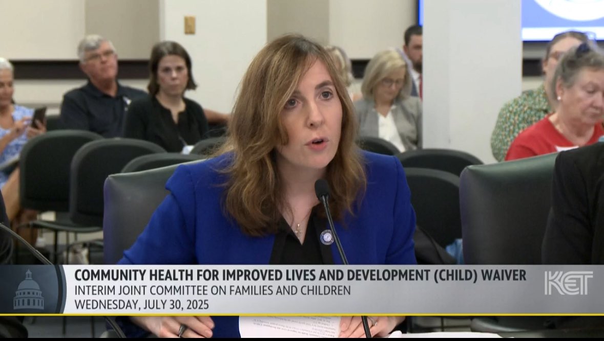 I testified before the Interim Joint Committee for Families &amp; Children on CHFS's proposed reg on CHILD Waivers, which could exclude thousands of vulnerable children on waitlists from receiving benefits.