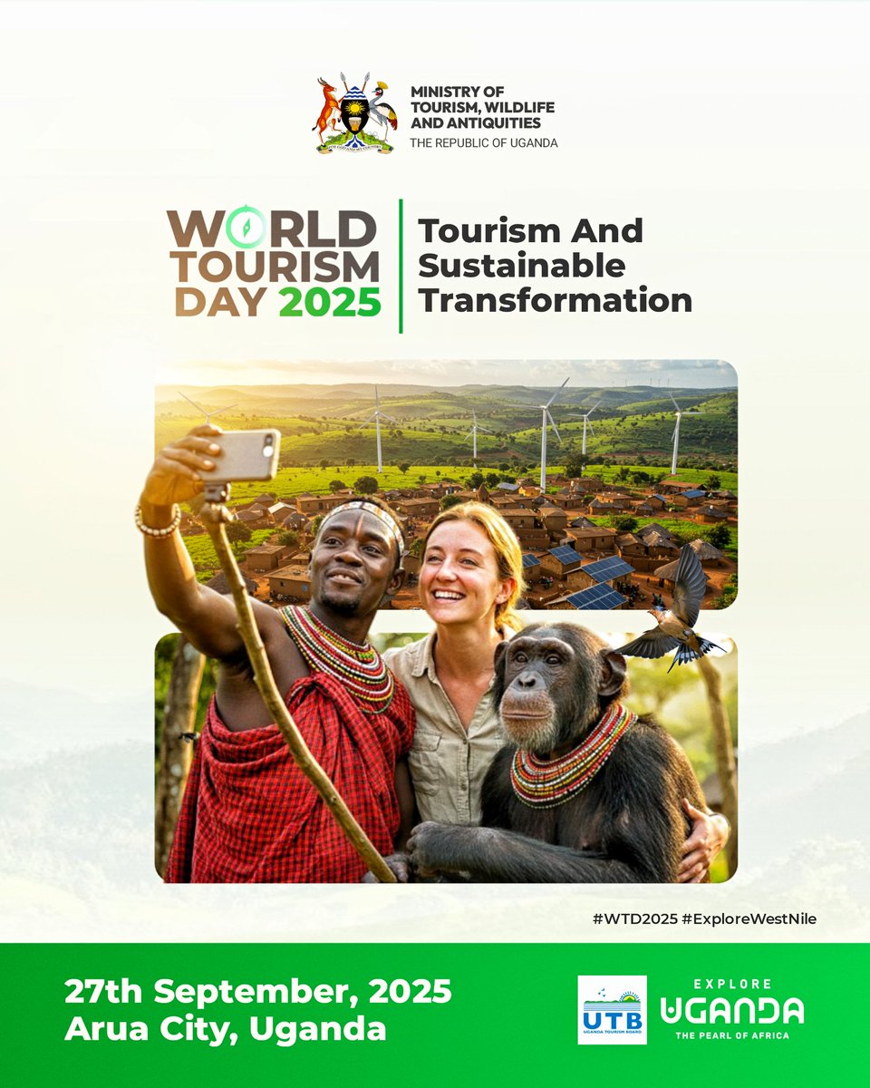 Dtboss Graphics (@masakamagazine) on Twitter photo Hello Uganda, here is my design input for the World Tourism Day 2025 Poster design challenge...
It nearly cooked me... But at the end am the chef
How do you find it?
<a href="/MTWAUganda/">Ministry of Tourism-Uganda</a>
<a href="/ugwildlife/">Uganda Wildlife Authority</a>
<a href="/TourismBoardUg/">Uganda Tourism Board</a>
#WTD2025 #ExploreWestnile Hello Uganda, here is my design input for the World Tourism Day 2025 Poster design challenge...
It nearly cooked me... But at the end am the chef
How do you find it?
<a href="/MTWAUganda/">Ministry of Tourism-Uganda</a>
<a href="/ugwildlife/">Uganda Wildlife Authority</a>
<a href="/TourismBoardUg/">Uganda Tourism Board</a>
#WTD2025 #ExploreWestnile