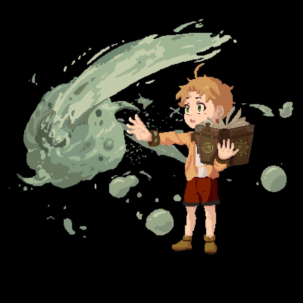 FEARprototype's tweet image. Fanart of young rudeus from #mushokutensei using magic.