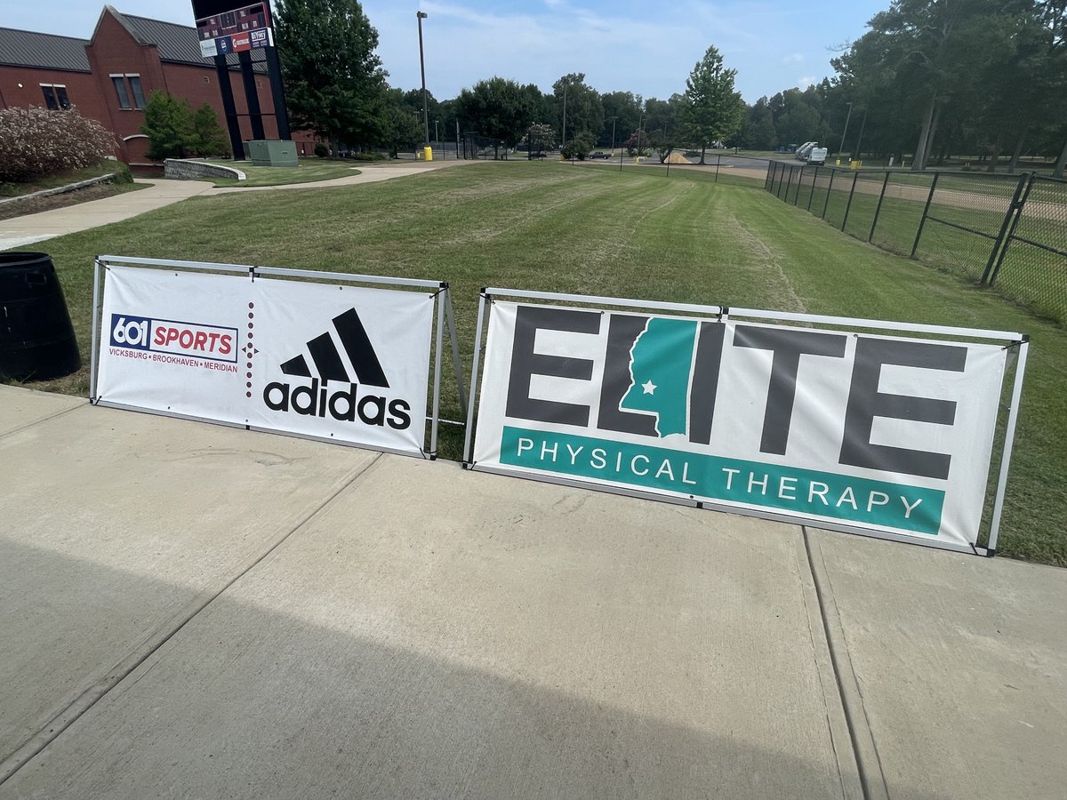 Getting some of our sideline sponsor signs ready for <a href="/HindsCC_FB/">Hinds CC Football</a>'s first game on Sept. 11! 

If your business wants to be on the sidelines for <a href="/CoachJones2010/">CJ</a>'s debut, give us a call! 

🔗shorturl.at/yWtsc