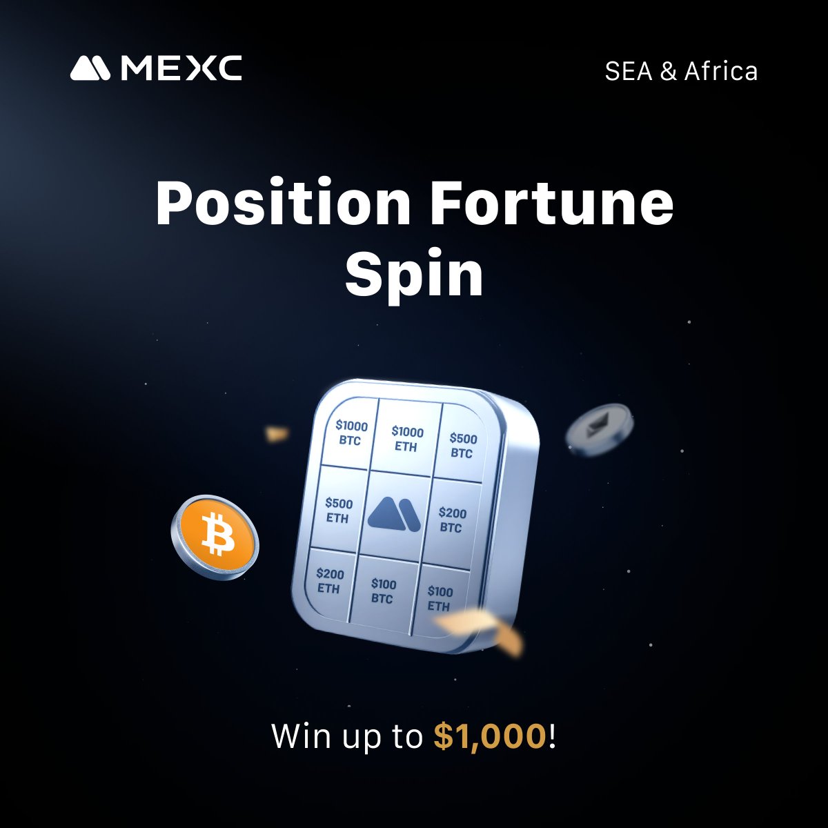 🔥Position Fortune Spin
Deposit &amp; invite to win up to $1,000 in position airdrops—exclusive to SEA &amp; Africa!

⌛️Event period:2025-07-31    
     12:00:00~2025-08-08 
      23:00:00(UTC+8)

📌 How to Participate
Step 1: Register for the event.
Step 2: Complete tasks listed on the