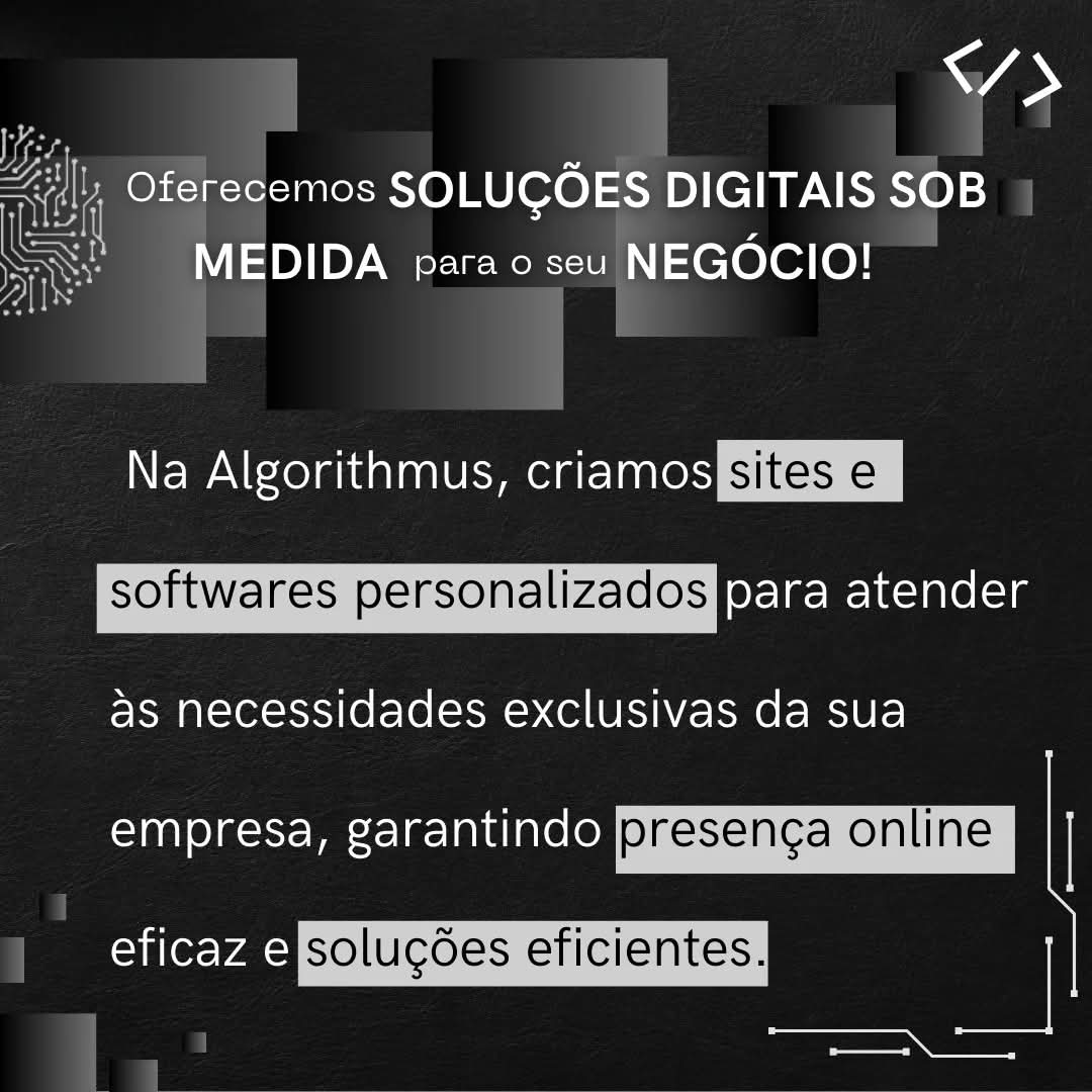 algorithmus_br's tweet image. 🚀 Na Algorithmus, criamos soluções digitais sob medida para o seu negócio!
De sites a softwares personalizados, oferecemos tecnologia eficiente para transformar sua presença online e otimizar seus processos.
Fale com a gente e descubra como inovar com estratégia e impacto!