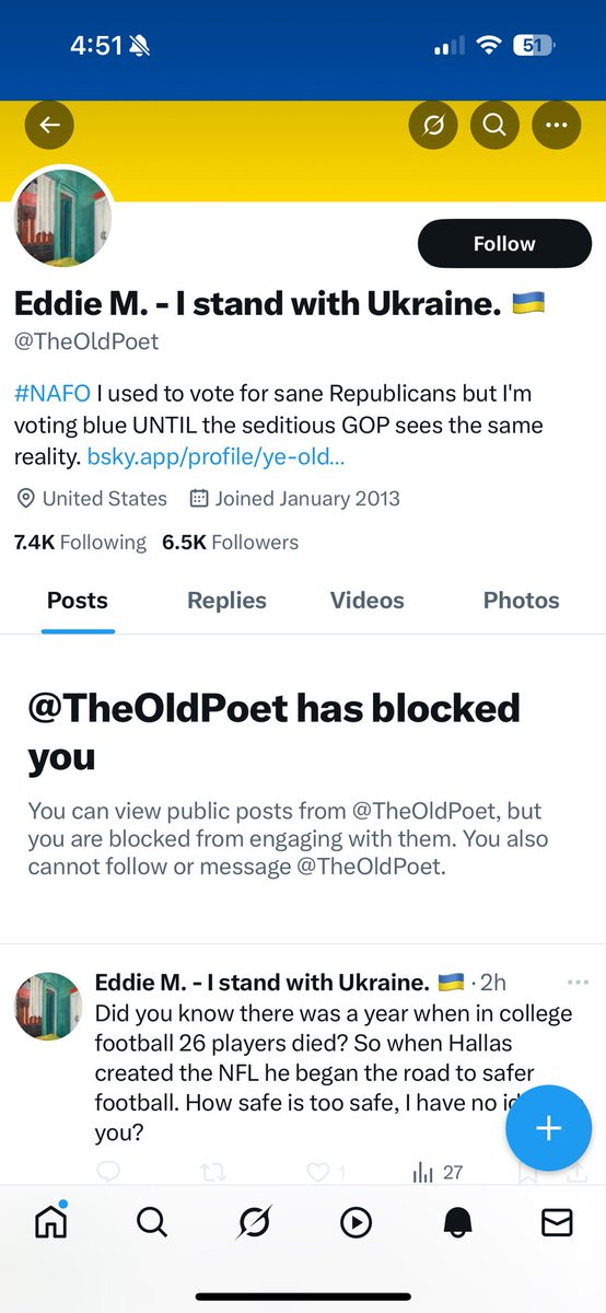 TheAntagonist (@hossenfeffer) on Twitter photo #Cowards
#coward
<a href="/TheOldPoet/">Eddie M. - I stand with Ukraine. 🇺🇦</a>
standing with the other cowards. after inviting himself to
comment on my thread … #Cowards
#coward
<a href="/TheOldPoet/">Eddie M. - I stand with Ukraine. 🇺🇦</a>
standing with the other cowards. after inviting himself to
comment on my thread …