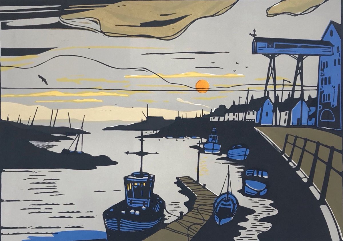 Wells Morning
linocut by Colin Moore