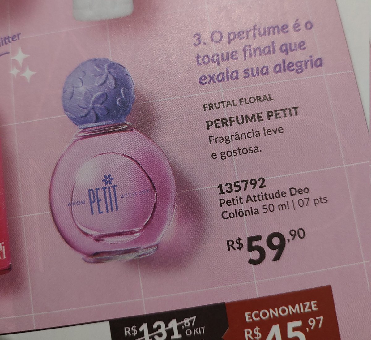 gente o perfume Petit da Avon por 60 reais, saudades de quando era 20