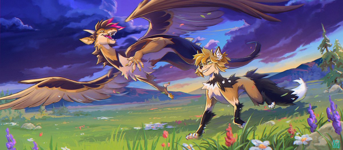 Last Artfight of 2025 for <a href="/rainingcoyotes/">🦴 Rain 🔜 Megaplex 🦴</a> :&gt;
I loved painting these cuties a ton