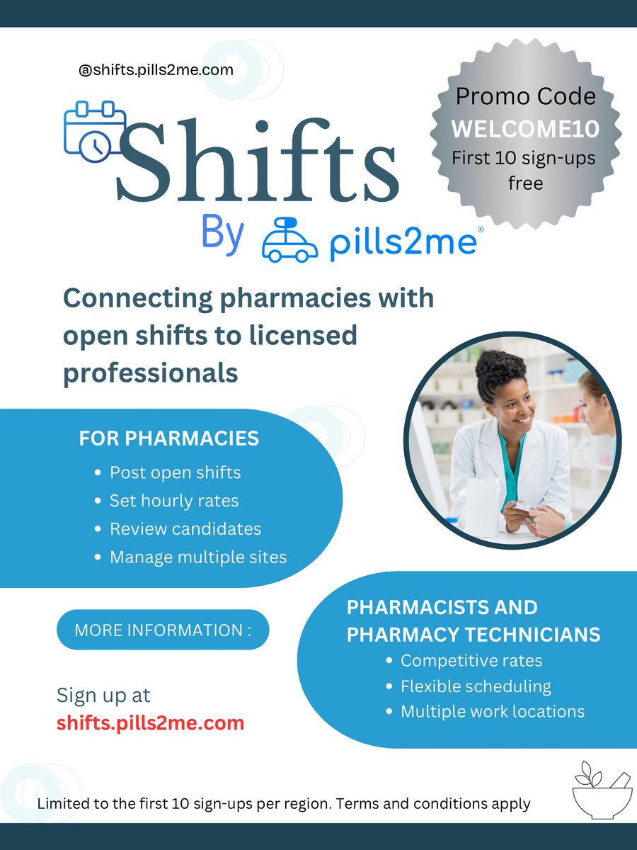 Pills2Me's tweet photo. pills2me
📢 Big News from Pills2me! 📢

We're thrilled to announce our latest innovation designed to revolutionize staffing for pharmacies and connect talented professionals with flexible opportunities!

Introducing the new Shifts by Pills2Me Platform! https://t.co/aAoyOtUtGe