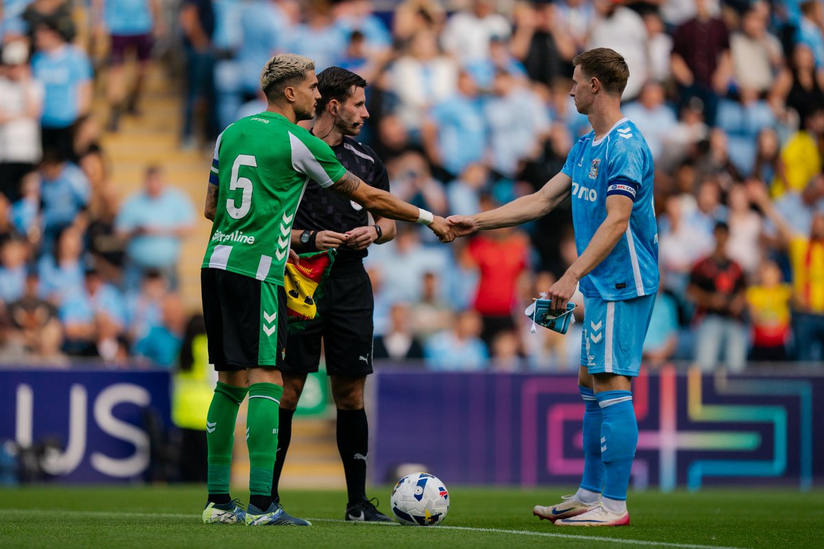 Real Betis Balompié (@realbetis_en) on Twitter photo We faced a great opponent today.
Wishing you all the best for the Championship season ahead, <a href="/Coventry_City/">Coventry City</a>! 🤝🍀 We faced a great opponent today.
Wishing you all the best for the Championship season ahead, <a href="/Coventry_City/">Coventry City</a>! 🤝🍀