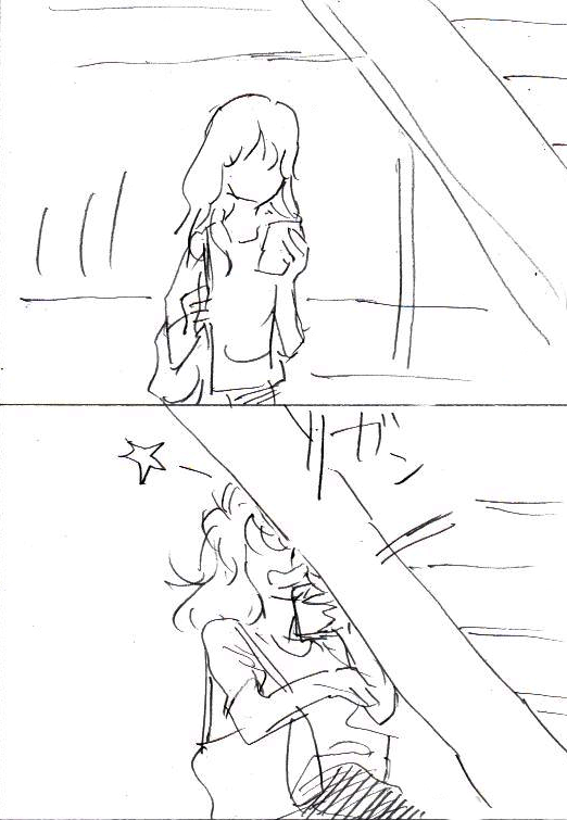昨日帰りがけにすれ違った人。スマホ歩き良くない! 