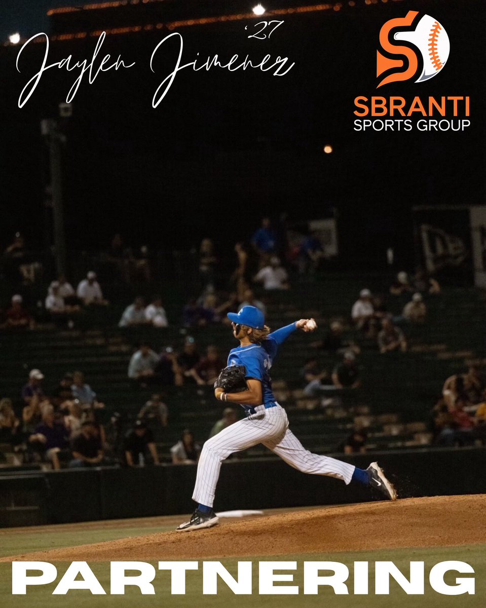 🚨New Addition 🚨

Join us in welcoming Jaylen Jimenez to the Sbranti Sports Group family!

Jaylen is a true 2-way prospect out of Sandra Day O’Connor High School and one of the top arms in Arizona’s 2027 class.