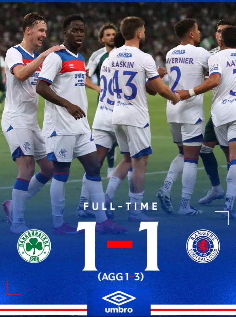 What a night in Greece, into the next round we go.