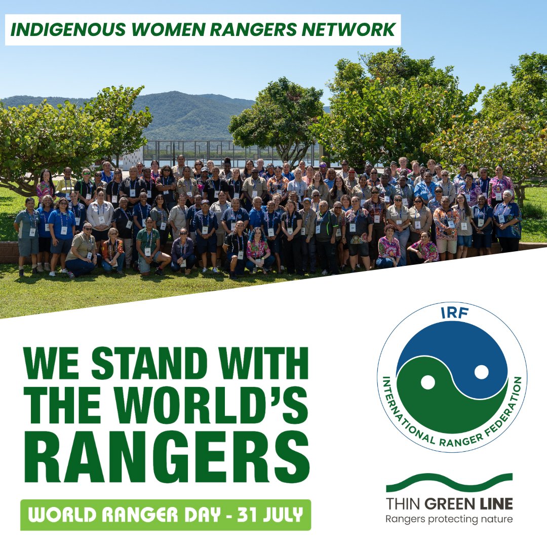 QldWomenRangers's tweet photo. 💚💚💚 Today is World Ranger Day! Join us to celebrate rangers' bravery and dedication to protecting our planet! 🌿🦁🌎 #WorldRangerDay2025 #WorldRangerDay #CelebrateRangers #ProtectTheProtectors #IRF #ThinGreenLine #Rangers #IndigenousWomenRangers #WeStandWithWorldRangers https://t.co/ibQq9Qo5ai