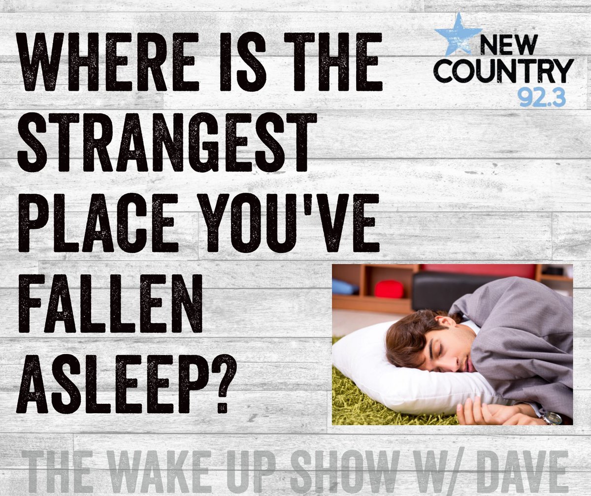 Question of the Night:  I don't have a good one, but I have a friend that fell asleep at an airshow once.  😆 

What's yours?

- The Wake Up Show w/ Dave 🤠