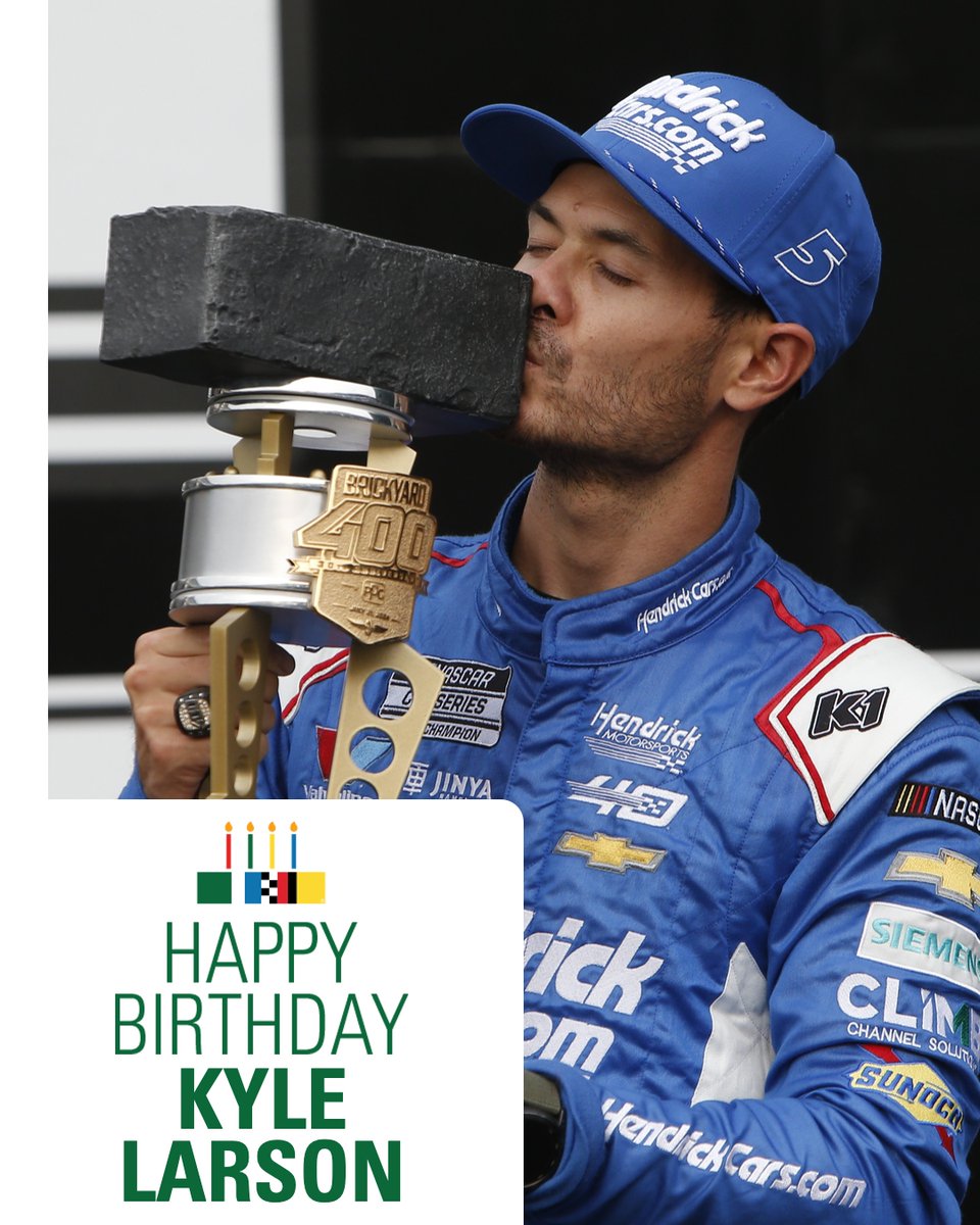 IMS's tweet image. A driver who has done it all at IMS 👏

Repost to wish 2024 #Brickyard400 winner @KyleLarsonRacin a happy birthday!