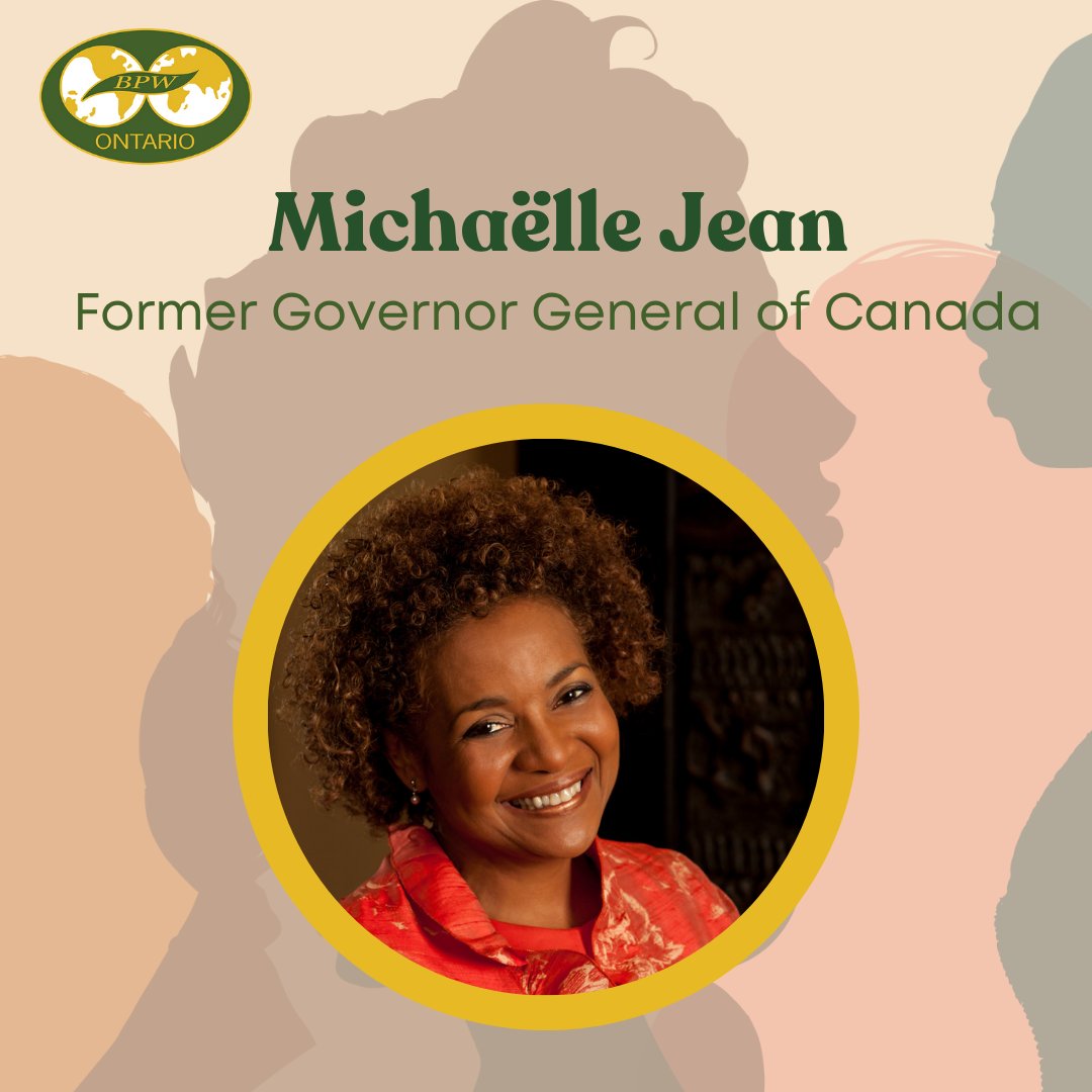 #WomenWednesdaySeries 💛💚 

This week, we're honoured to spotlight Michaëlle Jean! A former Governor General of #Canada, a powerful advocate for #humanrights &amp; women's empowerment globally. She exemplifies our #Advocate and #Lead pillars at BPW Ontario. 

🔗 in bio for more!