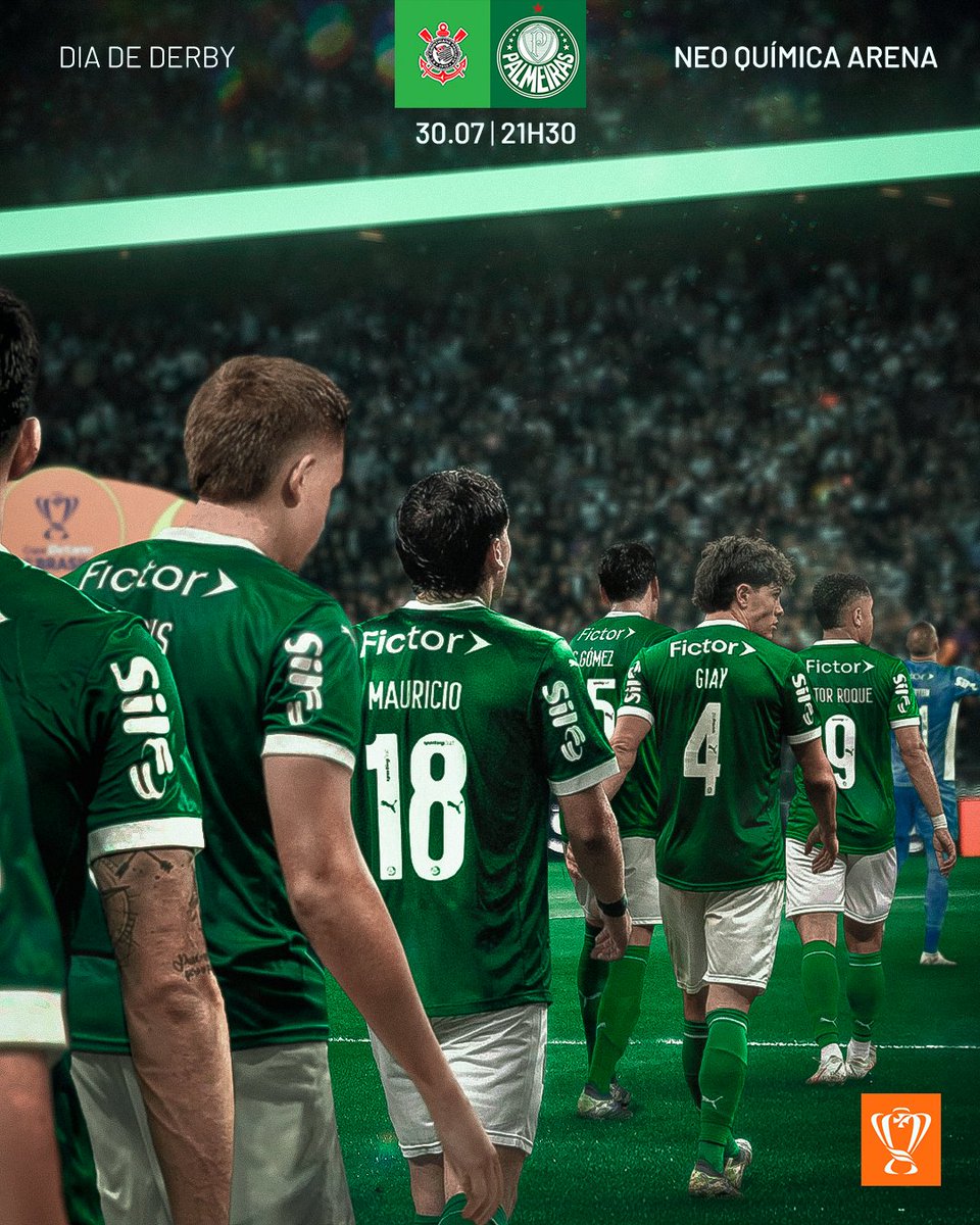 É noite de Derby e nós vamos juntos! Avanti, Palestra! 💚