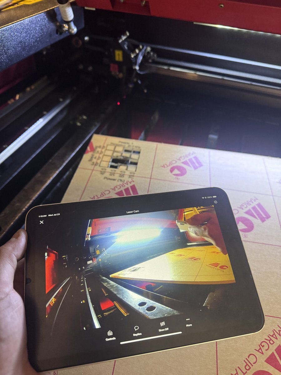 My shop would have burned down if I hadn’t stuck a camera inside my co2 laser 

Had some acrylic catch fire while cutting and I was able to catch it instantly