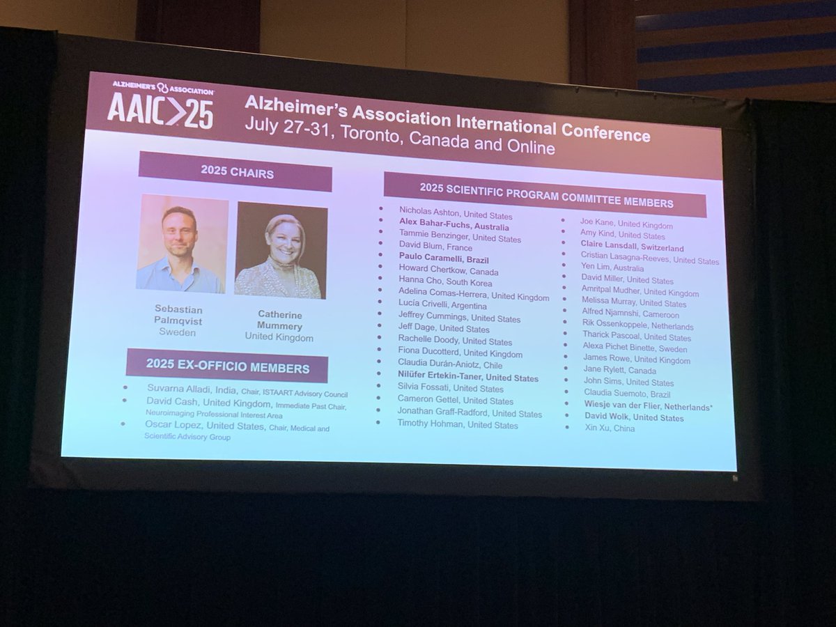 It was great fun and an honor to chair the Basic Science Committee for #AAIC25 working with these superb colleagues on the Scientific Program. &gt;6,100 submitted abstracts, &gt;750 podium presentations, 148 sessions, nearly 20,000 total attendees, 1 great conference! <a href="/alzassociation/">Alzheimer's Association</a>