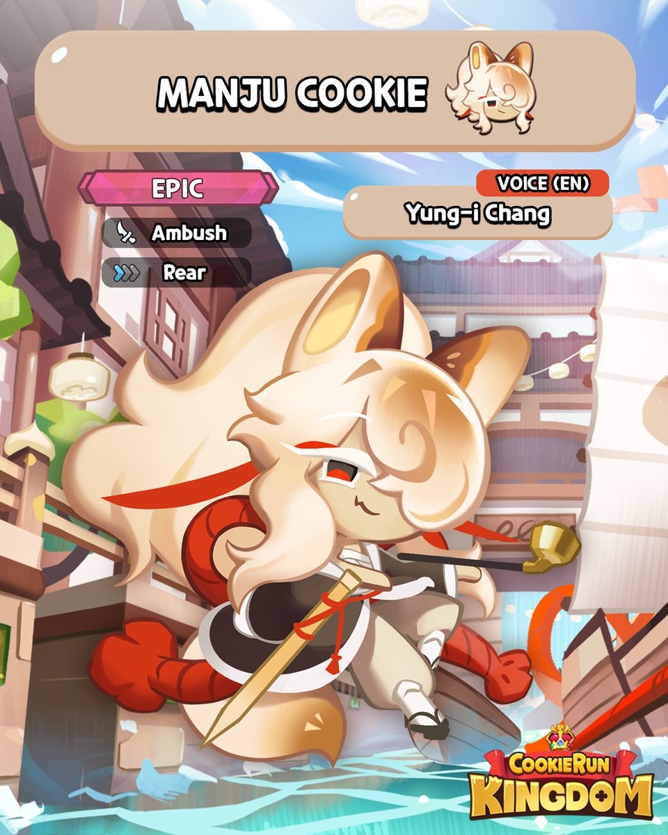 Y. Chang - 張永宜 (@yungichang) on Twitter photo HA HA! I'm the English voice of Manju Cookie in <a href="/CRKingdomEN/">CookieRun: Kingdom</a>! It's nice to finally play a real snack.
Thank you <a href="/AmberLeeConnors/">Amber Lee Connors</a>, <a href="/the_lillz/">Eddie Correa (The Millennial, not the other one)</a>, and the teams at <a href="/devsisters/">Devsisters</a> and <a href="/KeywordsStudios/">Keywords Studios</a> for indulging me every single moment of this project. Happy baking! 🍪💖 HA HA! I'm the English voice of Manju Cookie in <a href="/CRKingdomEN/">CookieRun: Kingdom</a>! It's nice to finally play a real snack.
Thank you <a href="/AmberLeeConnors/">Amber Lee Connors</a>, <a href="/the_lillz/">Eddie Correa (The Millennial, not the other one)</a>, and the teams at <a href="/devsisters/">Devsisters</a> and <a href="/KeywordsStudios/">Keywords Studios</a> for indulging me every single moment of this project. Happy baking! 🍪💖