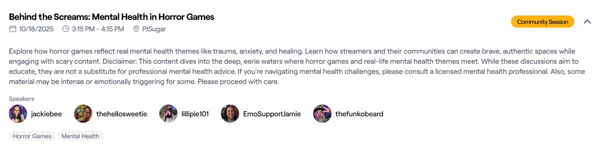 jamie 👻✨ (@emosupportjamie) on Twitter photo 🚨big annoucement!!🚨
i'll be attending my first TwitchCon as a panelist!! 🥹
i'll be joining <a href="/jackiebeetv/">JackieBee | Horriety Streamer</a> <a href="/TheFunkoBeard/">TheFunkoBeard🌈 🔜TwitchCon SD</a> <a href="/Lillipie101/">Lillers✨🔜 TwitchCon</a> <a href="/TheHelloSweetie/">TheHelloSweetie ✨️Partner Pushing b4 TwitchCon✨️</a> for Behind the Screams: Mental Health in Horror Games where we'll discuss how the horror genre explores mental health themes! 🚨big annoucement!!🚨
i'll be attending my first TwitchCon as a panelist!! 🥹
i'll be joining <a href="/jackiebeetv/">JackieBee | Horriety Streamer</a> <a href="/TheFunkoBeard/">TheFunkoBeard🌈 🔜TwitchCon SD</a> <a href="/Lillipie101/">Lillers✨🔜 TwitchCon</a> <a href="/TheHelloSweetie/">TheHelloSweetie ✨️Partner Pushing b4 TwitchCon✨️</a> for Behind the Screams: Mental Health in Horror Games where we'll discuss how the horror genre explores mental health themes!