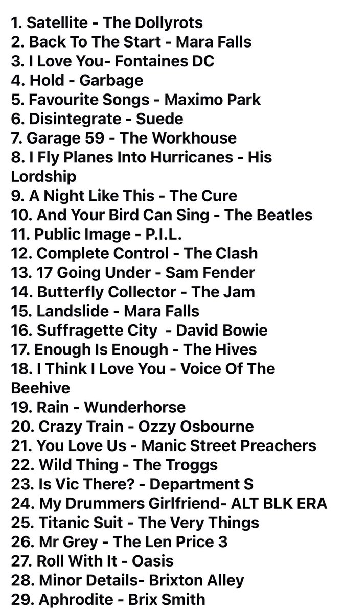 Tonight’s Playlist.
Read it &amp; tell us there’s a better radio show out there!

PM MUSIC CAFE 

30-07-25