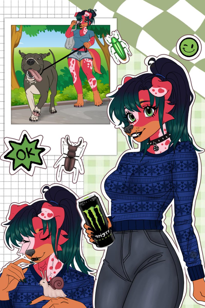 Another collage ready! #furry #art #artfurry #commissions #commifurry #opencommission #fursona #artsky #commsopen #digitalart #furryarwork #furryartists #commissionart #candy #pokemonfanart