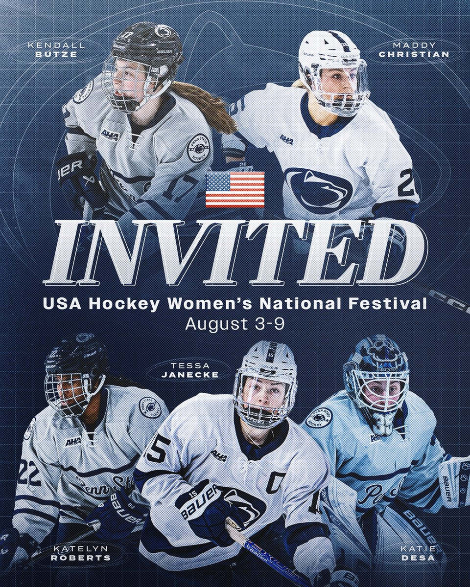 PennStateWHKY's tweet image. 𝑳𝒂𝒌𝒆 𝑷𝒍𝒂𝒄𝒊𝒅 𝑩𝒐𝒖𝒏𝒅 🇺🇸

5️⃣ Nittany Lions are headed to the @usahockey National Festival! 

#WeAre