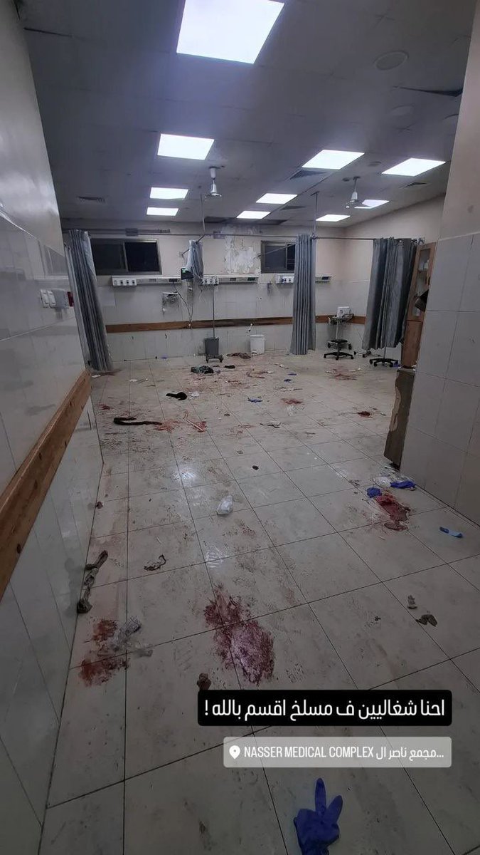 Inside Nasser Hospital in Gaza, the scene is one of unbearable horror.

The facility resembles a slaughterhouse more than a place of healing—bodies of the killed Palestinians lie in rows, victims of a massacre that claimed 80 lives, 56 of them in one deadly attack. 

Every