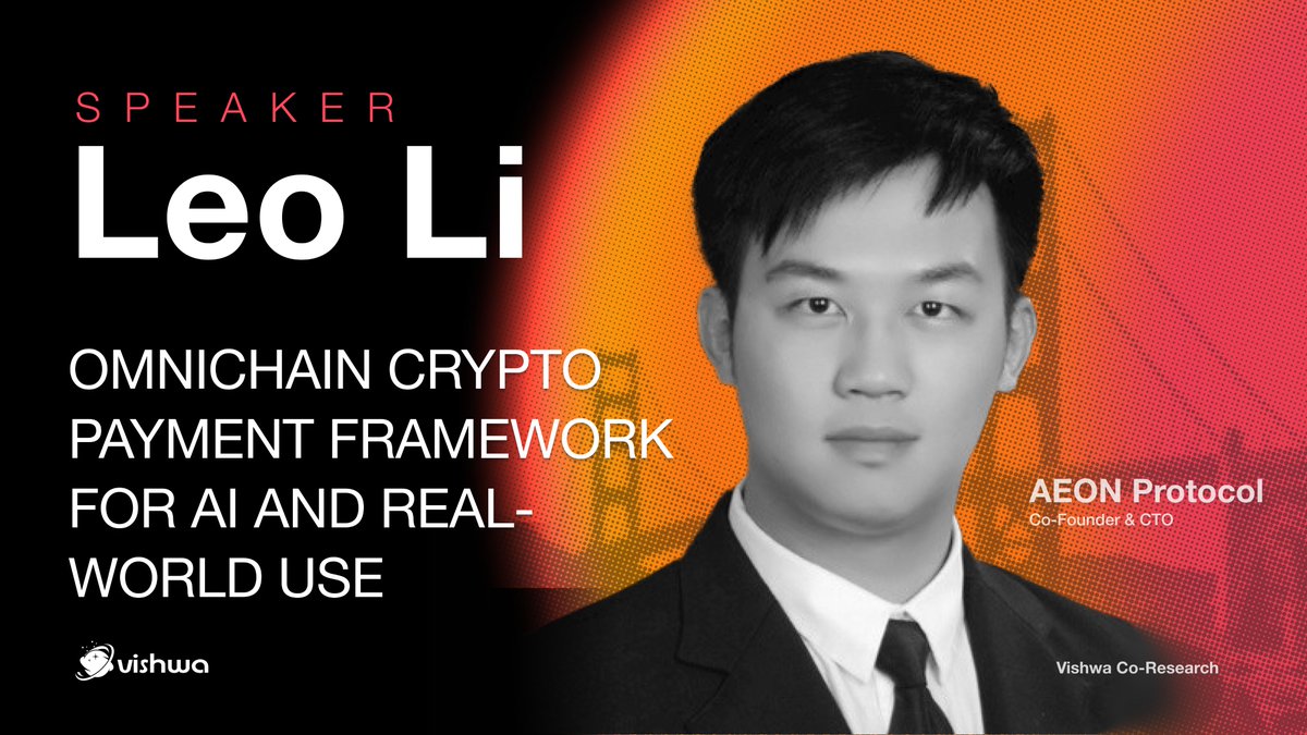 You can already spend crypto via AEON at 20M+ merchants. Soon, your agent  will do it for you. 🤖 Leo Li @alohaleonardox, co-founder & CTO of  @AEON_Community, is joining us at the