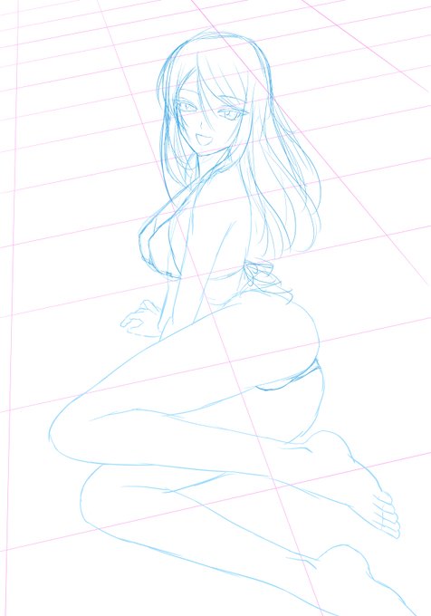 おはようございます!
朝お絵かき。
久しぶりに楠 美緒ちゃん描きます! 