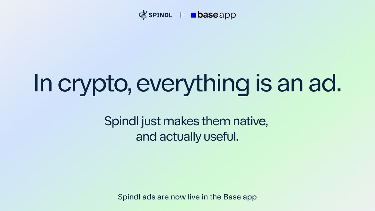 spindl_xyz's tweet photo. Today we're rolling out Spindl ads inside @baseapp; The onchain super app that has a social network, app discovery, chat, payments, and trading.

These ads are native-seeming and relevant to a user's feed. Builders can now reach interested users with ease, and only pay if the user engages.