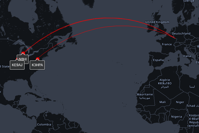 Handheld elk 🫎 antenna from my window brought these 3 🇺🇸 gentlemen in the log this evening at 3.5 deg TCA RS-44 🛰️. Thank you Joe <a href="/KE9AJ/">Joe 🎙</a> <a href="/N8HI2/">N8HI</a> and #k3hpa who was a first contact for me.