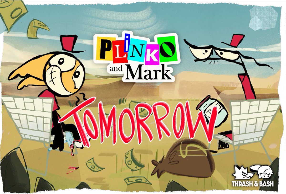 #PlinkoandMark premieres tomorrow! #indieanimation