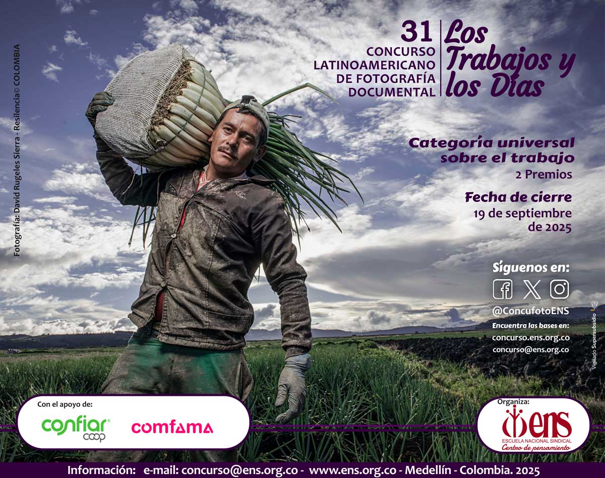 ConcufotoENS's tweet photo. Bienvenidos a la edición 31 del Concurso Latinoamericano LOS TRABAJOS Y LOS DÍAS. Este año convocamos una sola categoría universal con dos premios. Nuestro tema es la vida laboral en todas sus modalidades. https://t.co/o1aQd4ntvO