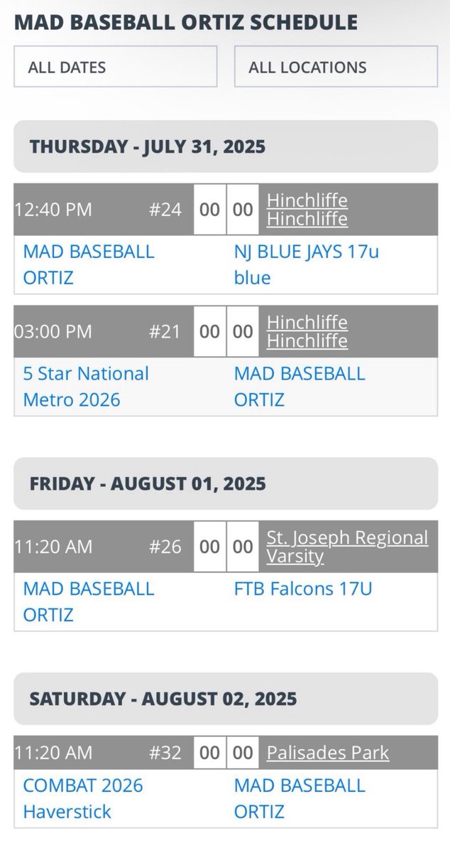 Excited to compete in <a href="/PrepBaseballNJ/">Prep Baseball New Jersey</a> tournaments this weekend. Here is my schedule and where I’ll be playing. <a href="/BUncommitted/">Baseball_Uncommitted</a> <a href="/UncommittedStud/">Uncommitted Studs</a> #uncommited