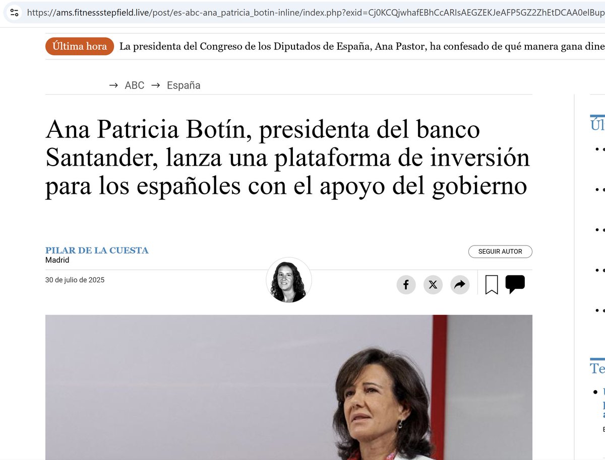 jaliroller's tweet photo. 🚨🚨🚨No sé si lo habéis visto, pero están suplantando a @abc_es y usando la imagen de Ana Botín en Youtube, mediante un vídeo creado por IA, para actividades fraudulentas. No pongo el link por si X se hace un lío, pero informados estáis #STOPestafas https://t.co/AmcUL4VKdF