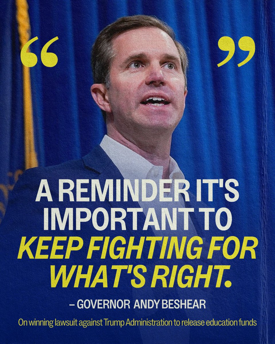 It’s always right to do what is right. And thanks to Dem Govs like <a href="/AndyBeshearKY/">Andy Beshear</a>, schools across the country will get every dollar owed to them.