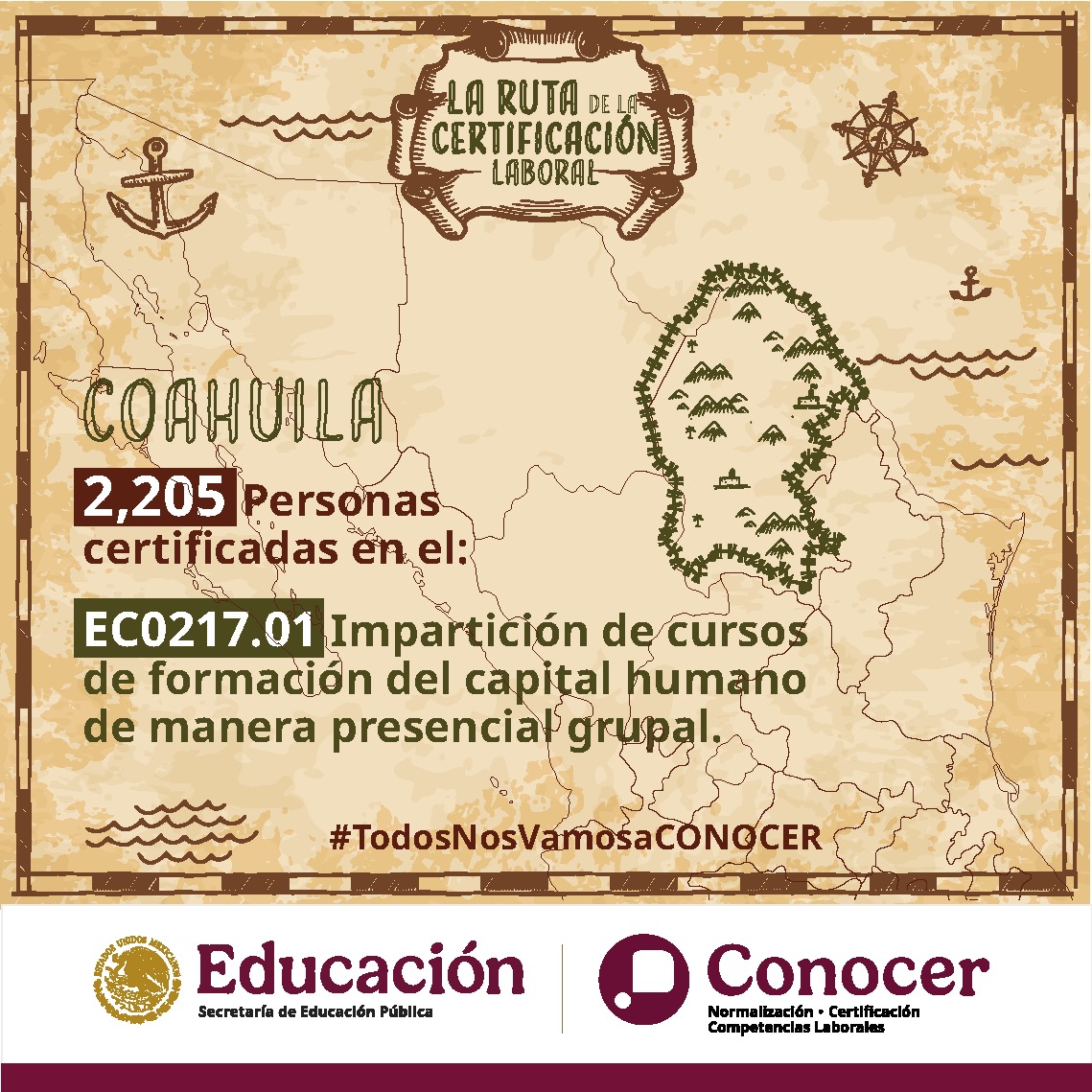 ¿Y si saber enseñar también se certificara? 🤔

En Coahuila, 2,205 personas de la <a href="/UAdeC/">@UAdeC</a> ya cuentan con un certificado que respalda su capacidad para impartir cursos frente a grupo📜

No basta con saber, ¡Certifícate! 
#TodosNosVamosaCONOCER