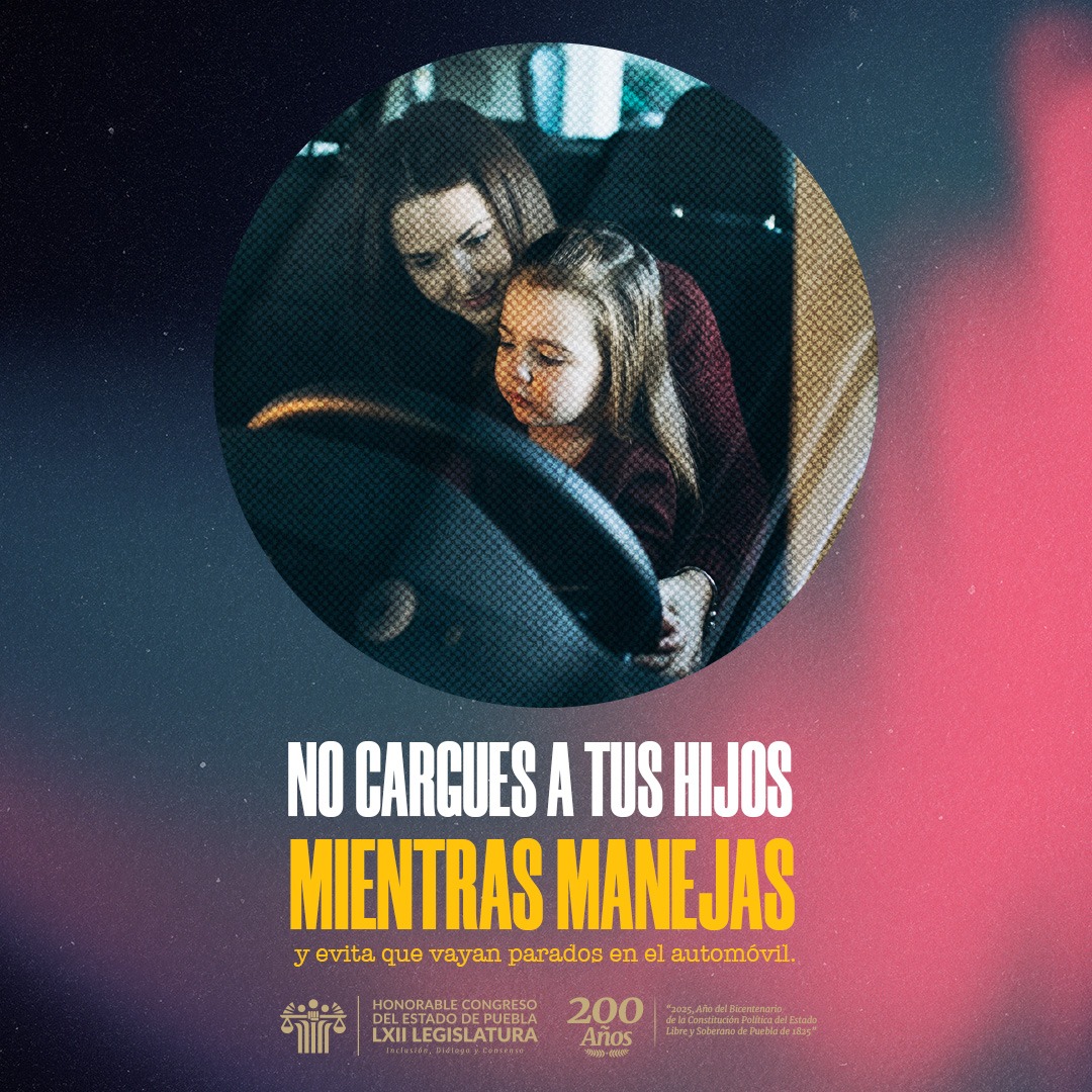 🚗 Durante tus traslados en automóvil, evita que tus hijas o hijos vayan parados y nunca 🚫 los cargues mientras manejas.

La seguridad de tu familia es primero 🫶🏻.

#CercanoALaGente