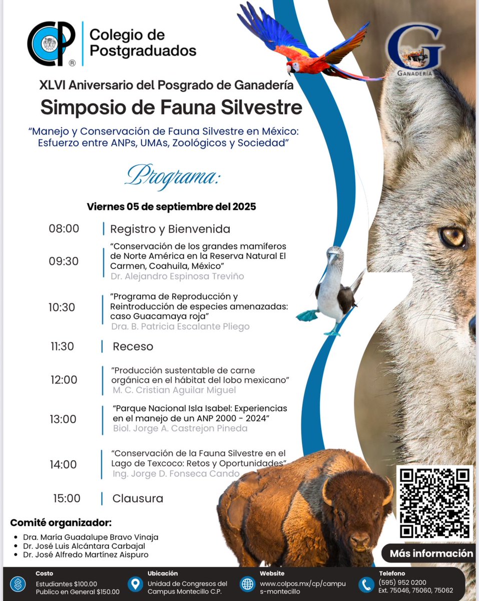 XLVI #Aniversario del #Posgrado de #Ganadería - #Simposio de #Fauna #Silvestre 2025. Campus Montecillo