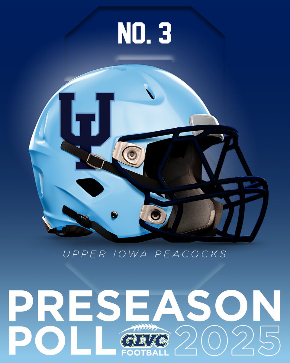 🚨🏈 2025 PRESEASON POLL

No. 3️⃣ <a href="/Upper_Iowa_FB/">Upper Iowa Football</a> 

#GLVCkickoff | <a href="/UIUPeacocks/">Peacock Athletics</a>
