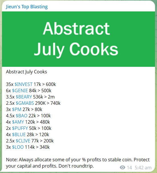 Lots of cooks this month on Abstract. Pivot to Abstract. Don't fade <a href="/pudgypenguins/">Pudgy Penguins</a> <a href="/AbstractChain/">Abstract</a>  ecosystem.

You're still early. Market is just heating up. Abstract August szn is coming 🐧

Feel free to join my tg channel
t.me/JieunTopBlast