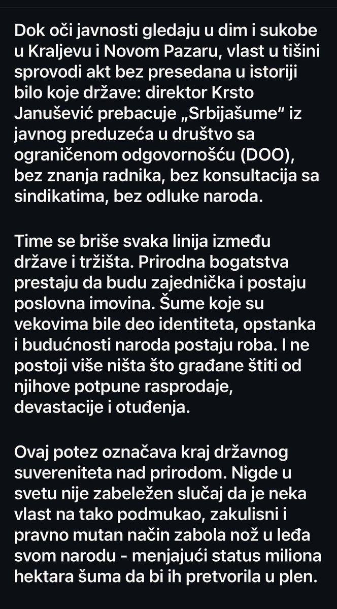 MaculiMirjana's tweet photo. Šta je s našim šumama? 
Šta je s Fruškom gorom, s Tarom? 
Seče se svuda. 😔
Pronađoh podatak da je Srbija za 12 god. izgubila preko 60% šumskog fonda. To niko neće skoro vratiti. Klimatske promene su već počele, suša i temp. iznad 40 step C. Biće sve gore. 
Kako ih zaustaviti?😡 https://t.co/ZS6aOQMBj3
