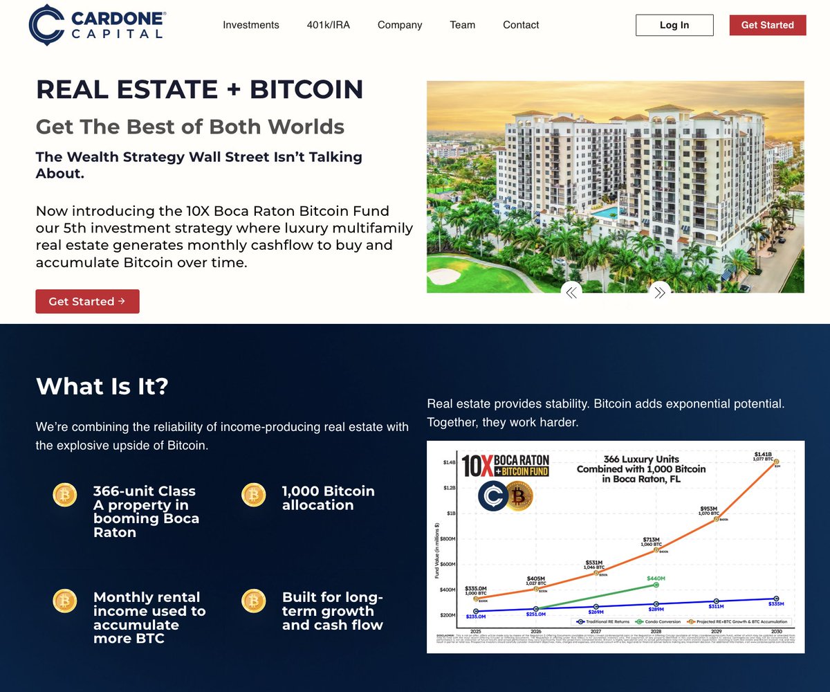The largest Real Estate Bitcoin Fund ever created.
Text 404-BITCOIN to get the PPM

NB: The content shared here is for informational and fan purposes only. For  investments, please visit the company’s official page.