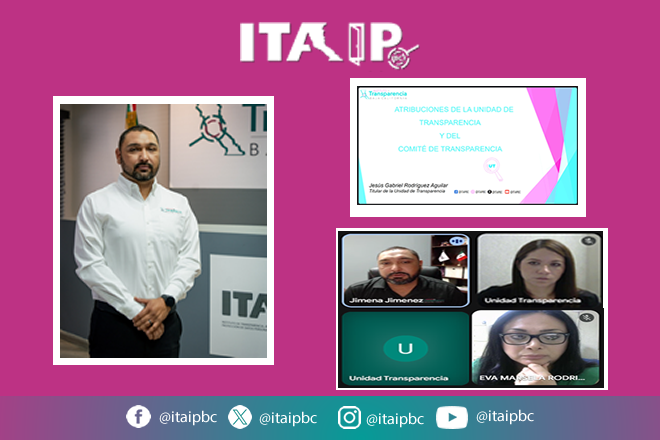 ITAIPBC (@itaipbc) on Twitter photo #ITAIPBC | Esta semana el Titular de la Unidad de Transparencia, Jesús Gabriel Rodríguez Aguilar impartió una capacitación para las áreas de transparencia del <a href="/IEE_BC/">IEE Baja California</a> con el tema: "Introducción a la Unidad de Transparencia". #ITAIPBC | Esta semana el Titular de la Unidad de Transparencia, Jesús Gabriel Rodríguez Aguilar impartió una capacitación para las áreas de transparencia del <a href="/IEE_BC/">IEE Baja California</a> con el tema: "Introducción a la Unidad de Transparencia".