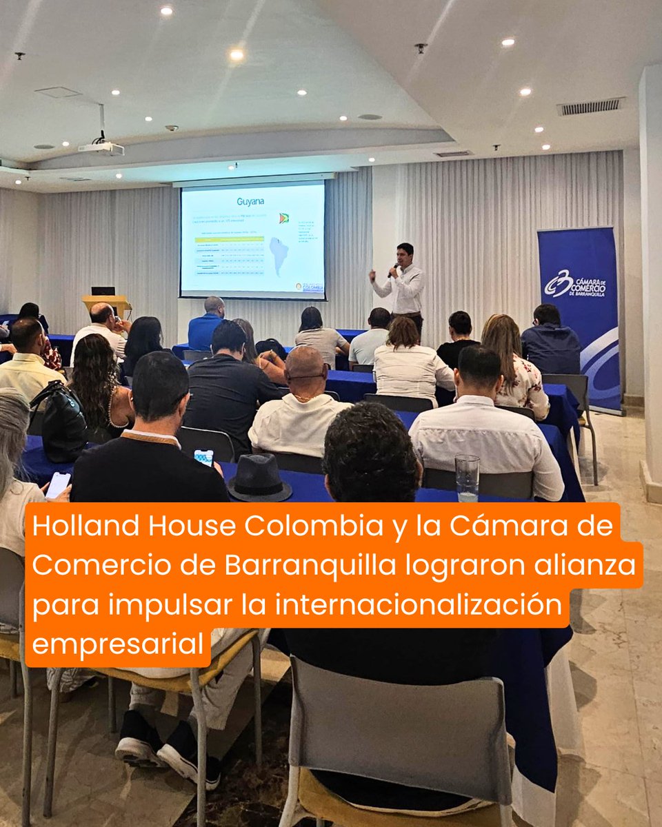📊¡Seguimos creando oportunidades comerciales de la mano de nuevos aliados en todo el territorio nacional!

🤝🏼Tuvimos el gusto de trabajar en alianza con la <a href="/Camarabaq/">Cámara Comercio BAQ</a>, apoyando la organización de una misión comercial virtual hacia Guyana.

📰Lee la nota: linkedin.com/pulse/holland-…