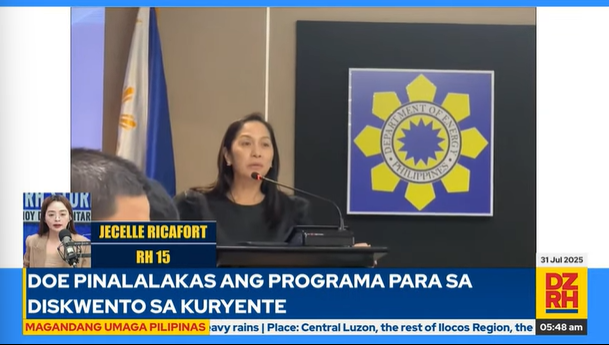 DOE pinalalakas ang programa para sa diskwento sa kuryente | RH 15 <a href="/JecelleRicafort/">Jecelle Ricafort</a>, DZRH News 

#MagandangUmagaPilipinas  
LIVE: facebook.com/share/v/14ExTK…