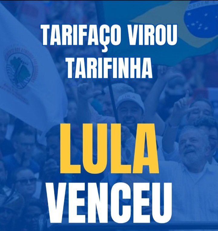 TRUMP ARREGOU 
LULA GIGANTE 
LULA VENCEU 
RT