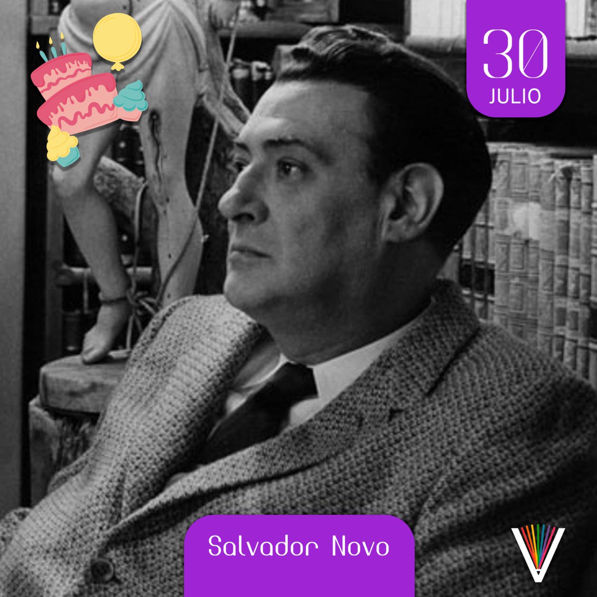 Somos Voces (@somosvocesmx) on Twitter photo El 30 de julio de 1904 nació Salvador Novo en la Ciudad de México.
En #SomosVoces consigue Escribir con caca, el sensacional, divertido y erudito ensayo de <a href="/LuisFelipeFabre/">Luis Felipe Fabre</a> sobre Salvador Novo, publicado por <a href="/EdSextoPiso/">Editorial Sexto Piso</a>.
Retrato de Novo hecho por Ricardo Salazar, 1956.
🌈💩🖊️ El 30 de julio de 1904 nació Salvador Novo en la Ciudad de México.
En #SomosVoces consigue Escribir con caca, el sensacional, divertido y erudito ensayo de <a href="/LuisFelipeFabre/">Luis Felipe Fabre</a> sobre Salvador Novo, publicado por <a href="/EdSextoPiso/">Editorial Sexto Piso</a>.
Retrato de Novo hecho por Ricardo Salazar, 1956.
🌈💩🖊️